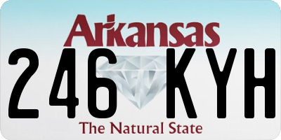 AR license plate 246KYH