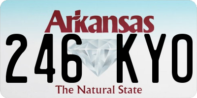 AR license plate 246KYO