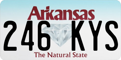 AR license plate 246KYS