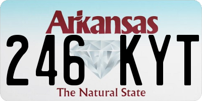AR license plate 246KYT