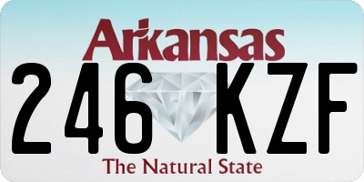 AR license plate 246KZF