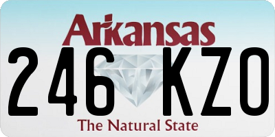AR license plate 246KZO