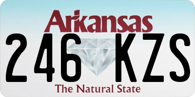 AR license plate 246KZS