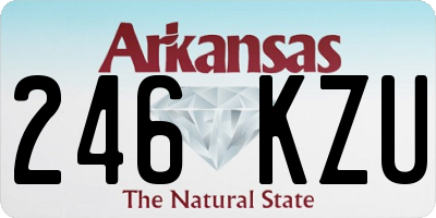 AR license plate 246KZU