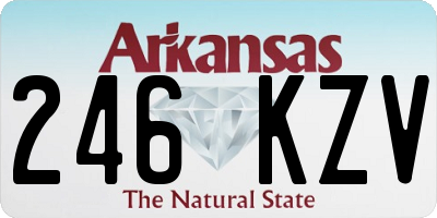 AR license plate 246KZV