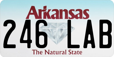 AR license plate 246LAB