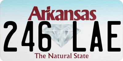 AR license plate 246LAE