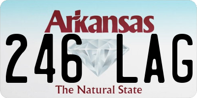 AR license plate 246LAG
