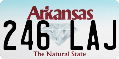 AR license plate 246LAJ