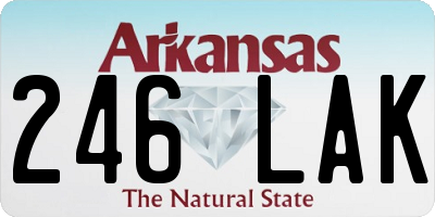 AR license plate 246LAK