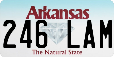 AR license plate 246LAM