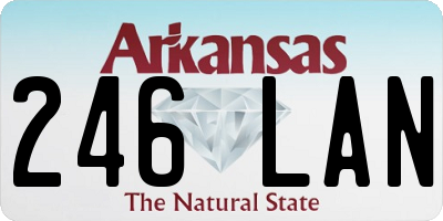 AR license plate 246LAN