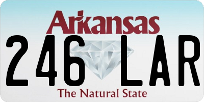 AR license plate 246LAR