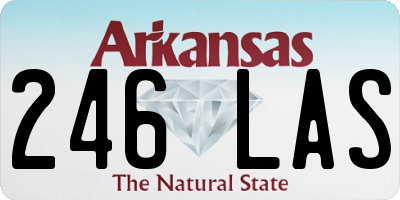 AR license plate 246LAS