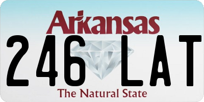 AR license plate 246LAT