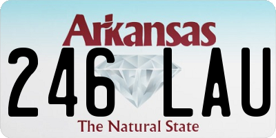AR license plate 246LAU