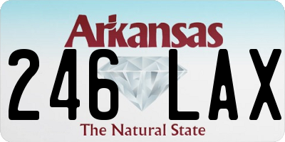 AR license plate 246LAX