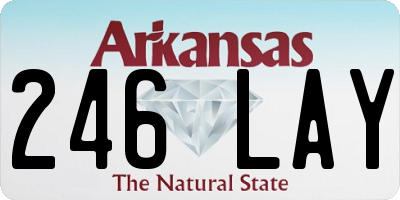 AR license plate 246LAY