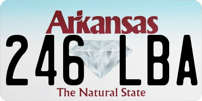 AR license plate 246LBA