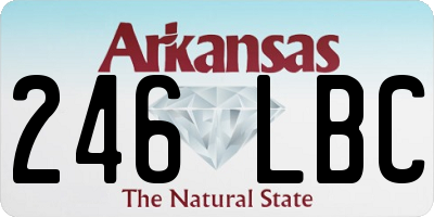 AR license plate 246LBC