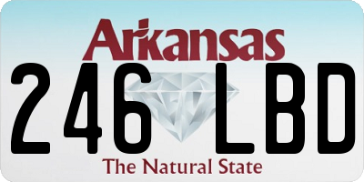 AR license plate 246LBD