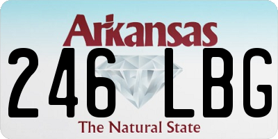 AR license plate 246LBG