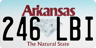 AR license plate 246LBI