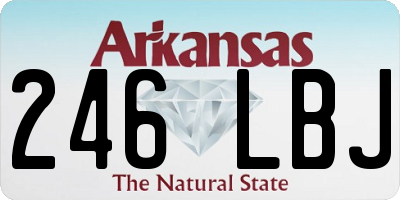 AR license plate 246LBJ