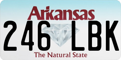 AR license plate 246LBK