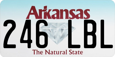 AR license plate 246LBL