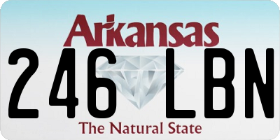 AR license plate 246LBN