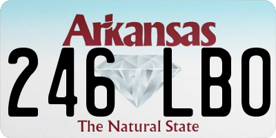 AR license plate 246LBO