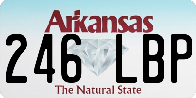 AR license plate 246LBP