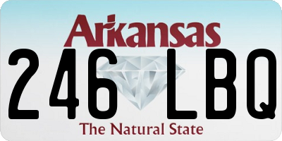 AR license plate 246LBQ