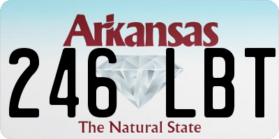 AR license plate 246LBT