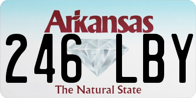 AR license plate 246LBY