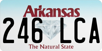 AR license plate 246LCA