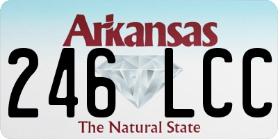AR license plate 246LCC