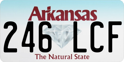 AR license plate 246LCF