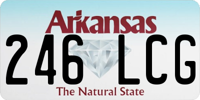 AR license plate 246LCG