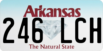 AR license plate 246LCH