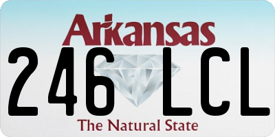 AR license plate 246LCL
