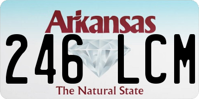 AR license plate 246LCM