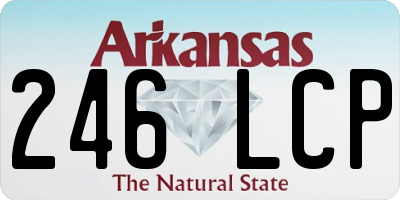AR license plate 246LCP
