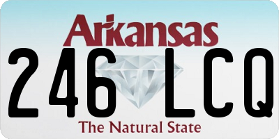 AR license plate 246LCQ