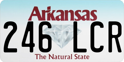 AR license plate 246LCR