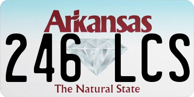 AR license plate 246LCS