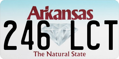 AR license plate 246LCT