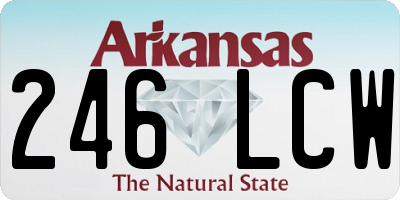 AR license plate 246LCW