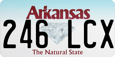 AR license plate 246LCX